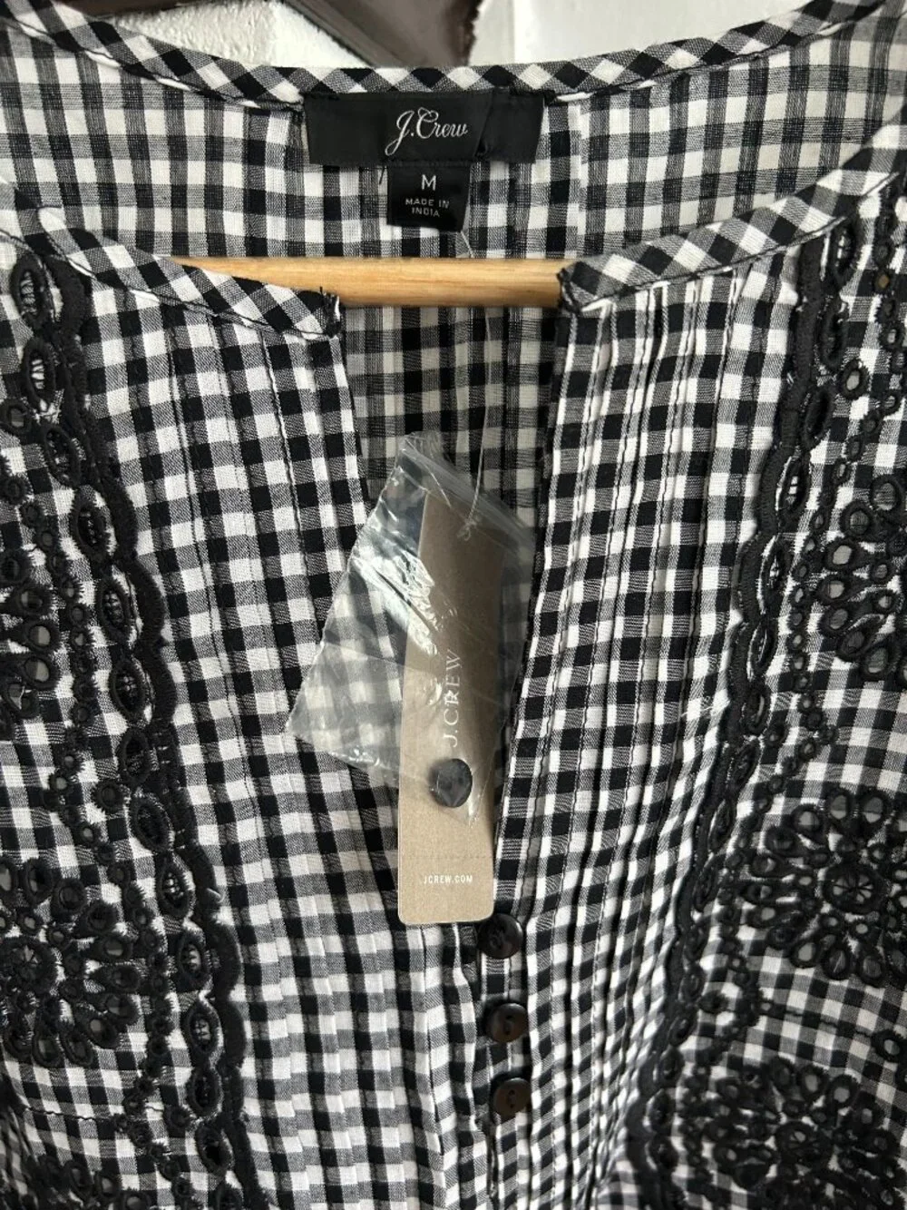 J. Crew Eyelet Popover Size M NWT